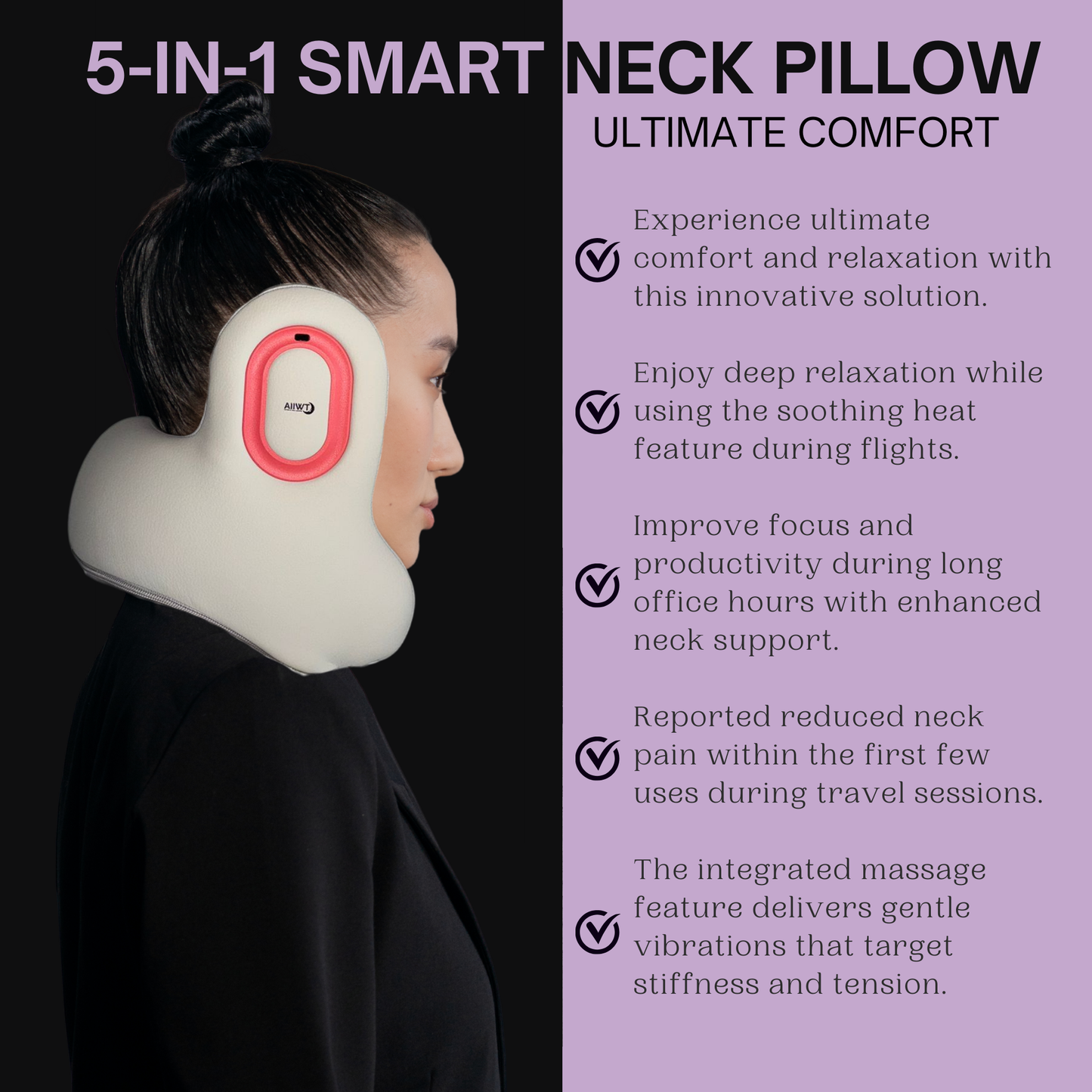 Twiia - 5-in-1 Smart Neck Pillow