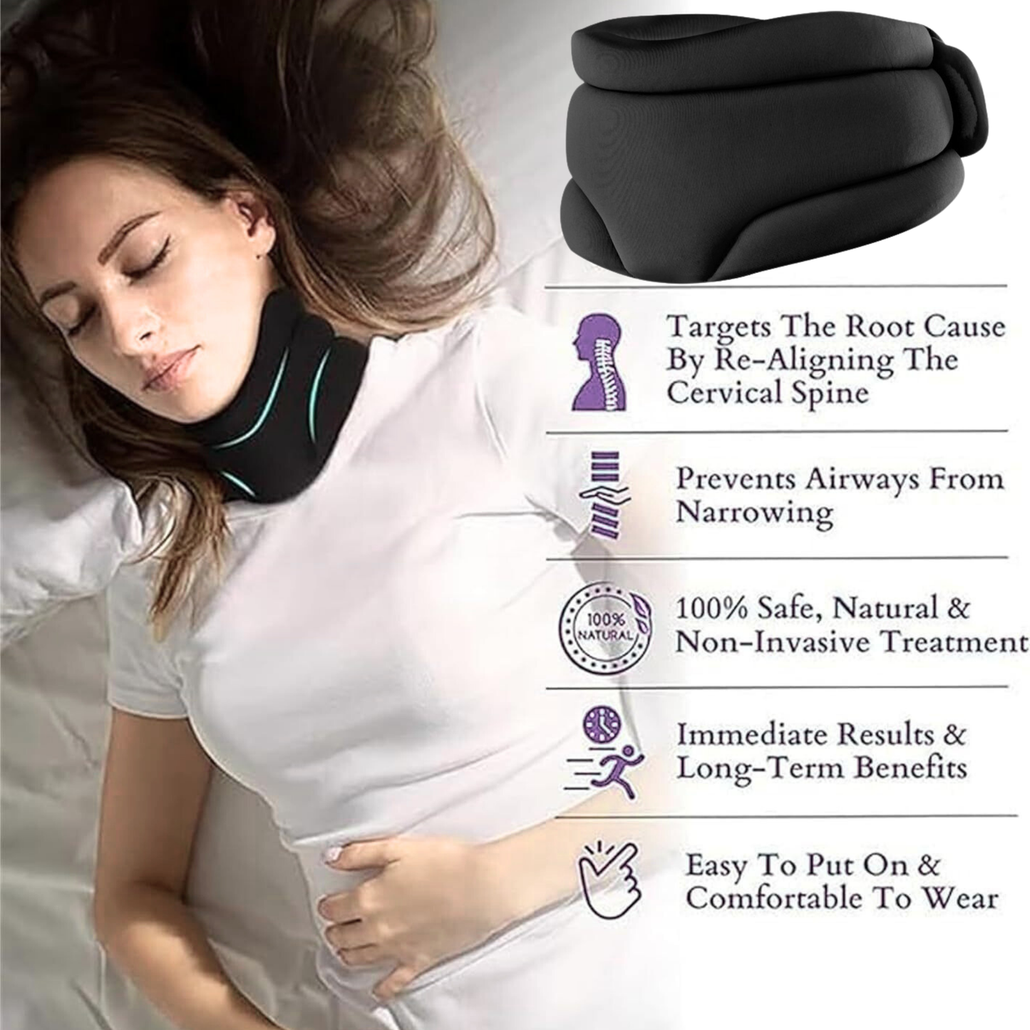 24Quiet- Anti Snore Neck Support
