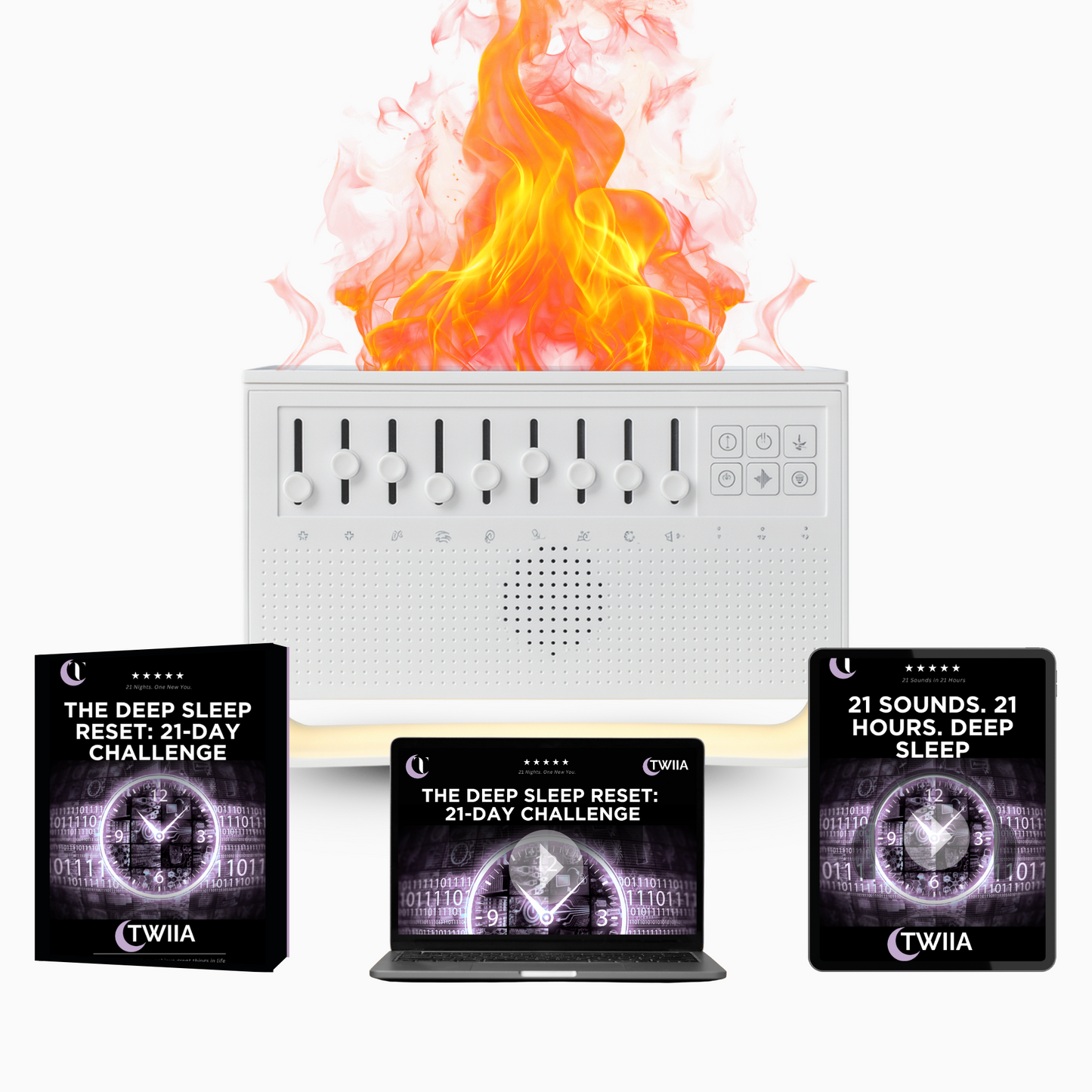 Twiia - Flame Aroma Diffuser 8 sounds